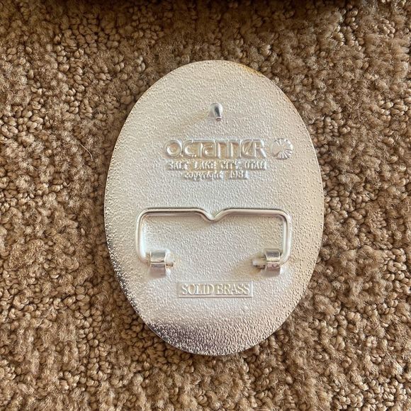 2002 OLYMPIC WINTER GAMES MEDALS O.C. TANNER SOLID BRASS BELT BUCKLE - Picture 2 of 4